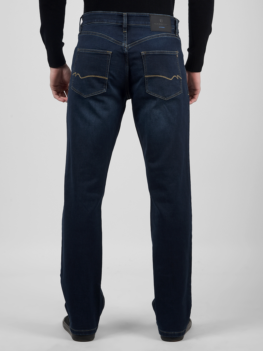 Numero Uno Men Solid Dark Blue Jeans
